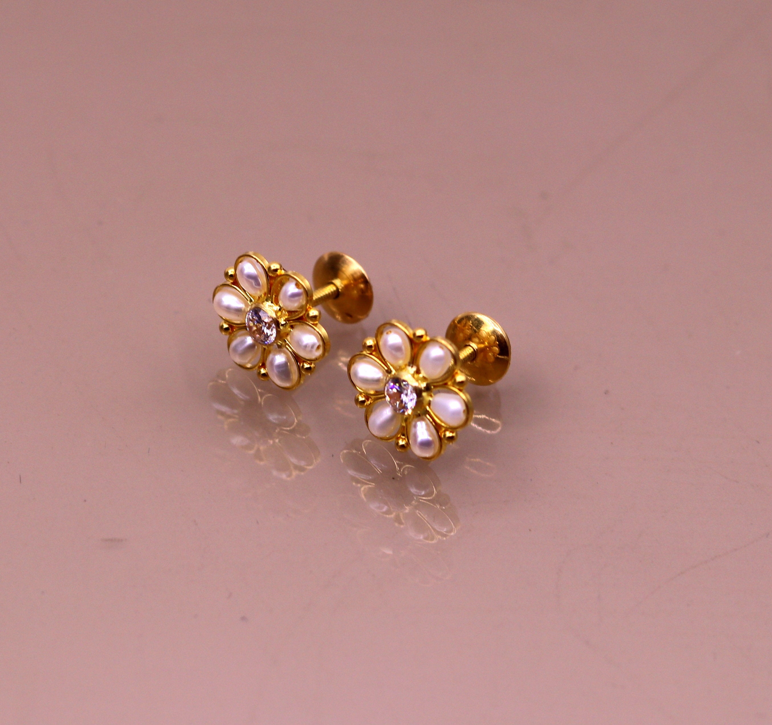 Buy 14k Yellow Gold 2,3,4,5,6mm Plain Hollow Gold Ball Children Screw back Baby  Girls Stud Earrings Online at desertcartINDIA